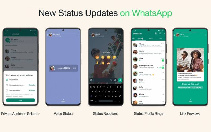 new status updates on WhatsApp