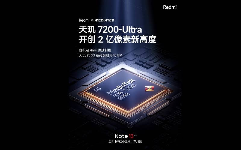 Redmi Note 13 Pro+ to feature Powerful Dimensity 7200 Ultra